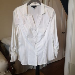 3/$20 Anne Klein white blouse